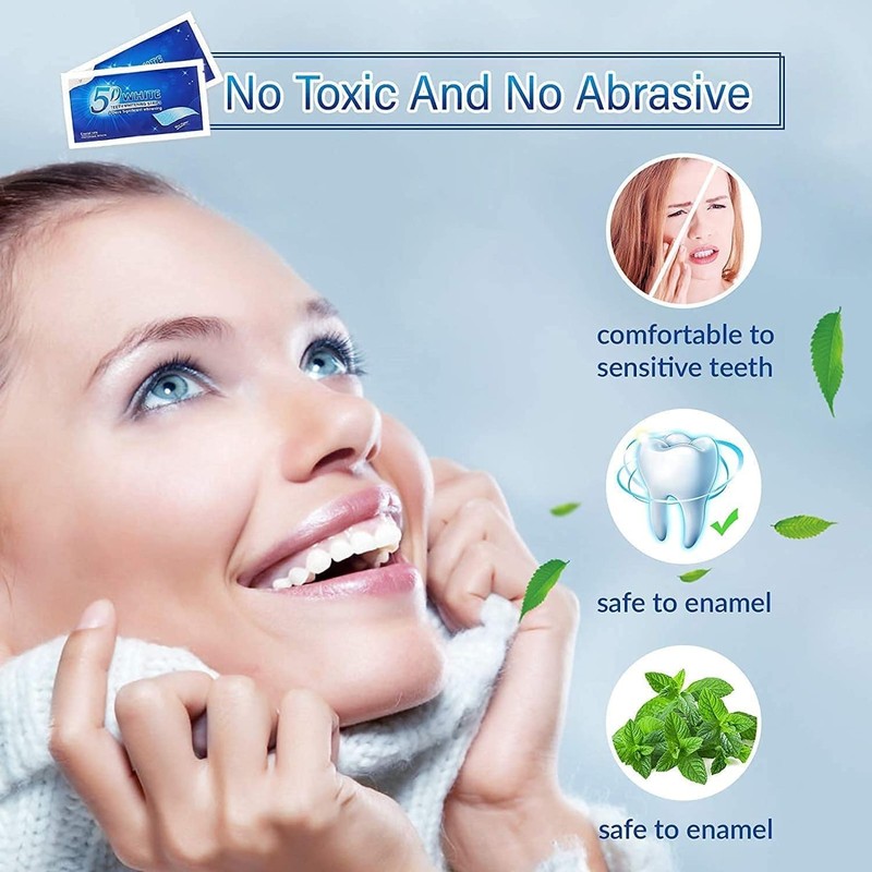 5D White Teeth Whitening Strips, 14 Treatment for Teeth Whitening,