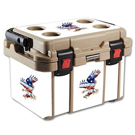 MightySkins Skin Compatible with Pelican 20 qt Cooler – American Eagle | Protective, Durable, and Unique Vinyl Decal wrap Cover | Easy to Apply, Remove, and Change Styles | Made in The USA