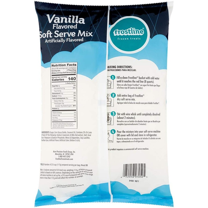 Frostline Vanilla Soft Serve Ice Cream Mix, Lactose & Gluten