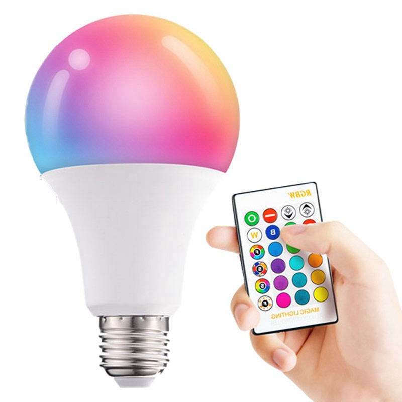 3Pcs LED Bulbs Remote Control Control RGB LED Color Changing