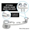 AutoLöc Power Accessories Brushed Billet Aluminum Maltese Cross Car Window