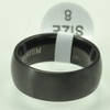 8mm Brushed Matte Solid Titanium Ring Wedding Band (Black, 9.5)