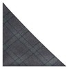 King & Priory Dark Grey & Green Check Pocket Square,