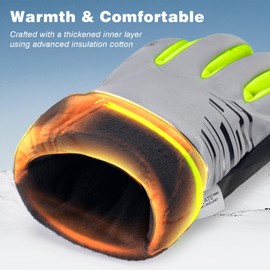 ROCKBROS Winter Gloves for Cold Weather Cycling Gloves for Men Women Water Resistant Touch Screen Windproof Thermal Gloves for Running Cycling Driving Hiking