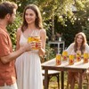 8 Pack Glass Cup with Lid and Straw 16oz Wildflower