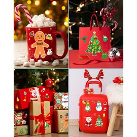32 Sheets Christmas Stickers for Kids – DIY Make Your Own Santa, Reindeer, Snowman & Christmas Tree – Holiday Crafts, Waterproof Vinyl Stickers, Stocking Stuffers, Classroom Rewards & Party Favors