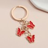 Fuqimanman2020 1~3 Pcs Butterfly Charms Enameled Keychain Cute Butterfly Chain