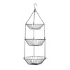 Premier Housewares 509653 3-Tier Chrome Hanging Baskets, 28 x 71