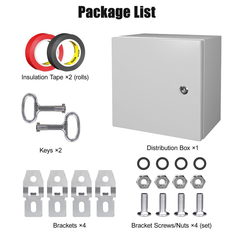 LeMotech Electrical Box 12 x 12 x 8 inch Junction
