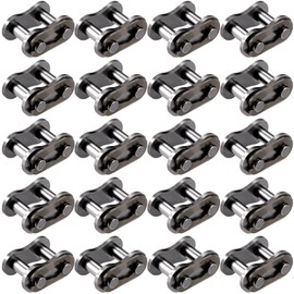 OIIKI 20 PCS Roller Chain Offset Link #35, Steel Alloy Master Connector Link, Heavy Duty Crank Link Suitable for Motorcycle, Bike, Home and Industrial Machinery, Sports Utility Vehicles