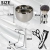 [PRODIGY-ONE] Shaving Brush Set, Odorless Nylon Bristle, Brush, Stand, Soap