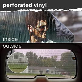 VSDecals Millenium Falcon Cockpit Perforated Film Car Accessories Truck Window Wrap Car Truck Decal Car Idea SUV Decal for Truck N742 FRST (29Wx66L)