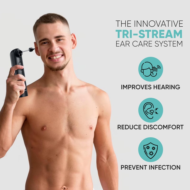 EarBrite Electric Earwax Removal Kit - Professional Water Powered Flush