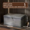 Large Capacity Foldable Clothes Storage Box with Lid, Polyester Closet