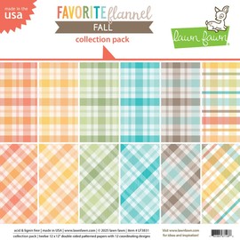 Lawn Fawn LF3831 Favorite Flannel Fall Collection Pack