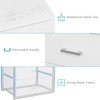 BOLUO Stackable Storage Drawers Closet Organizers and Storage Fabric White