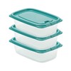 chenqi Rectangle Plastic Portion Box Sets with Lids Food Storage