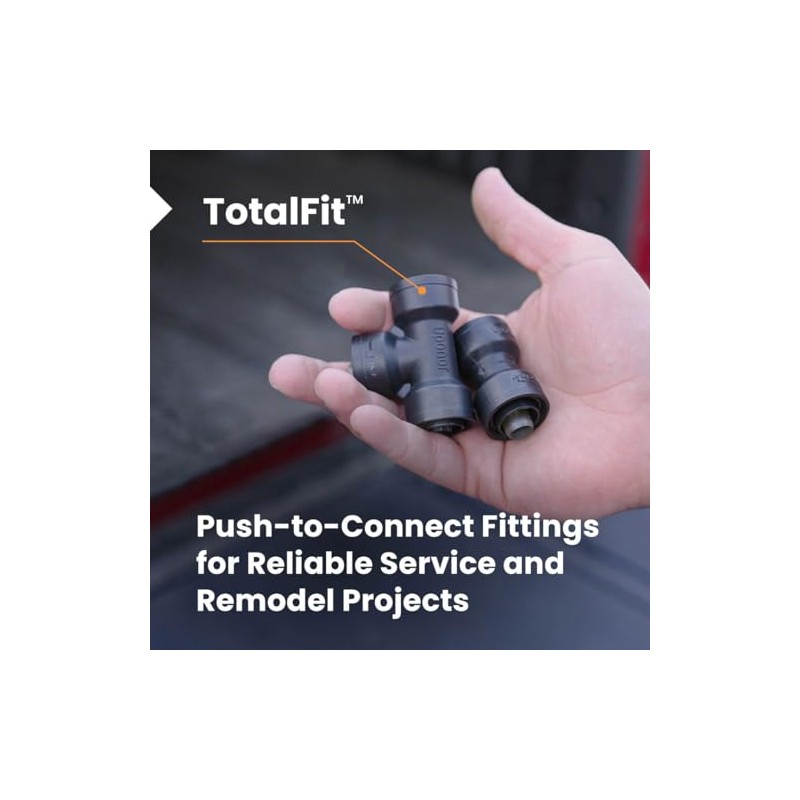 Uponor TotalFit 1/2 inch 90-Degree Drop-Ear Elbow FNPT, Push-to-Connect Engineered