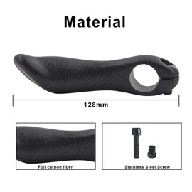 RXL SL Bicycle Bar End Bicycle Handlebar Grips Cycling Replacement Accessories Alloy Bicycle Handlebar Grips for Mountain Road Bike Bicycles 22.2 mm 3K Glossy