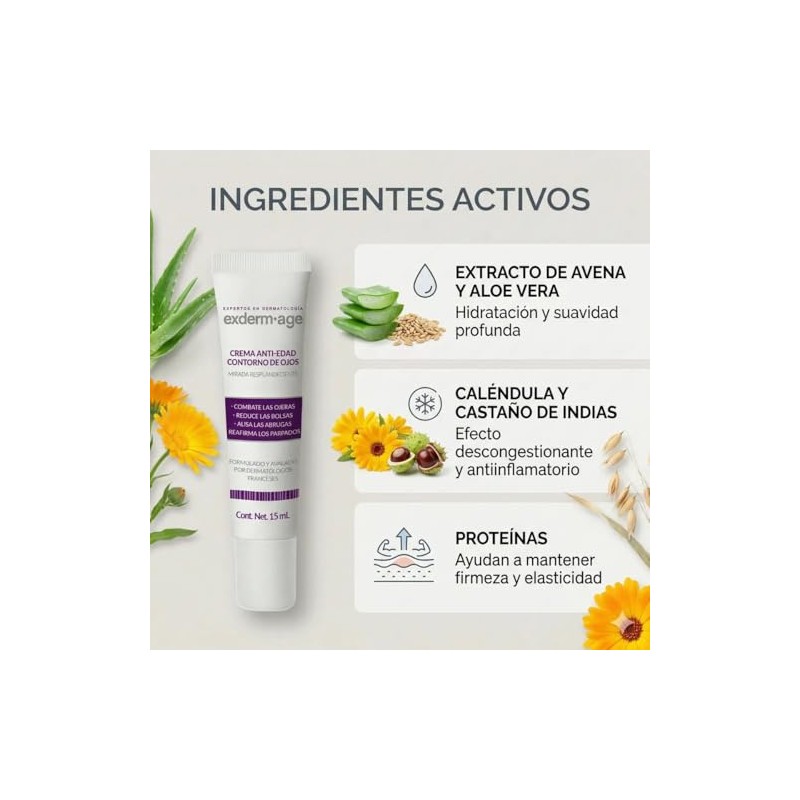 Exderm Age Crema Contorno de Ojos Antiedad y Antiojeras Reduce