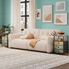 Tohomeor Nightstand with 3 Fabric Drawers Retro End Table with
