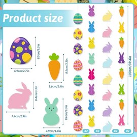 HOWAF Guirnalda de Pascua con diseño de remolino, 8 unidades, para primavera, Pascua, vacaciones, suministros de fiesta, guirnalda de conejo, serpentina, decoración para el hogar