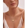 HEVOCY Gold Four Leaf Clover Necklace for Women, Adjustable Chain