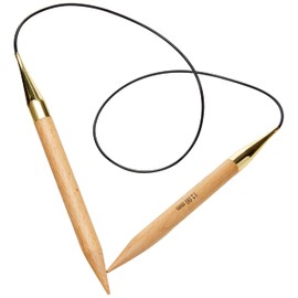 KnitPro 80 cm x 12 mm Basix Fixed Circular Needles, Birch