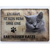 Tin Sign 20 x 30 cm Curved "Ein Haus ist