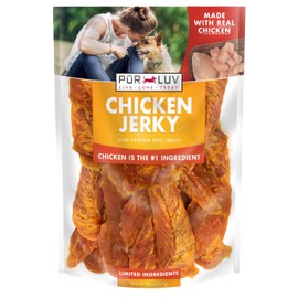 Pur Luv Dog Treats, Chicken Jerky for Dogs, Made with 100% Real Chicken Breast, 32 Ounces, Healthy, Easily Digestible, Long-Lasting, High Protein Dog Treat, Satisfies Dog's Urge to Chew