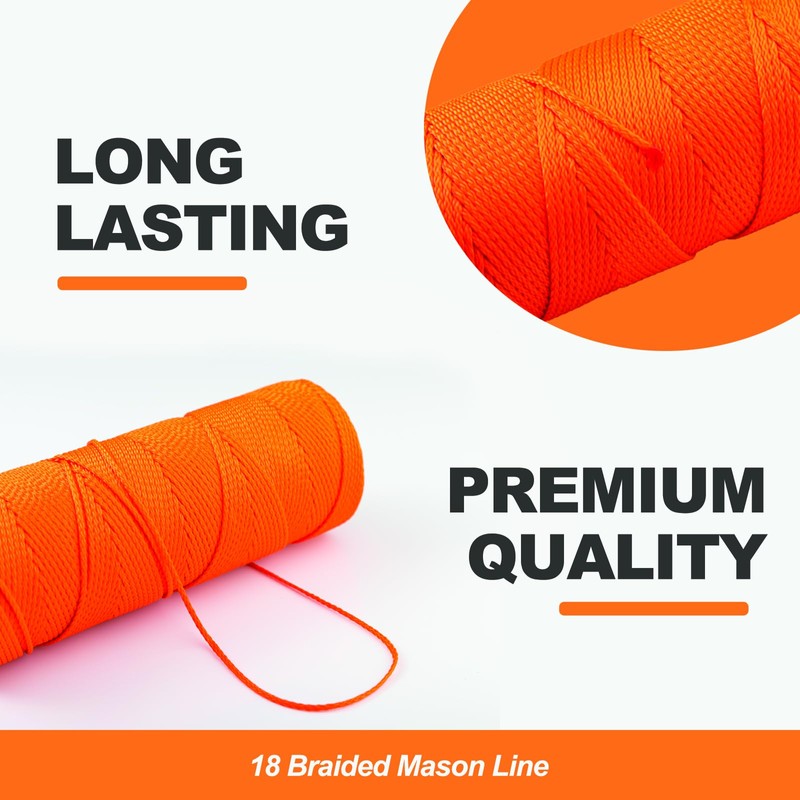 Mason Line, String Line, 500Ft, #18 Braided Nylon String, Nylon