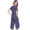 NACHILA Pajamas for Women-Viscose Made from Bamboo,Soft Capri Pants Pajama