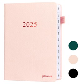 2025 Planner, 2025 Daily Weekly and Monthly Planner, Academic Planner with Monthly Tabs, from Jan 2025 - Dec 2025, A5(5.8"×8.5"), Hardcover,(Rose Gold)