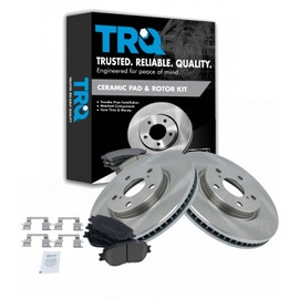 TRQ Front Brake Pad & Rotor Kit Brake Pads Brake Rotor Ceramic Compatible with 2006 Lexus GS300 2009-2015 IS250