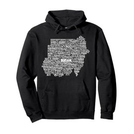 Sudan Map, Sudan in world languages Pullover Hoodie