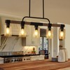 Farmhouse Dining Room Light Fixture ，Rustic Ceiling Pendant Light Fixtures，5-Light