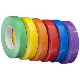 School Specialty 학교 특수 비닐 체육관 테이프 스쿨 팩 - 1인치 x 60야드 6개 세트 다양한 색상 School Special Vinyl Gym Tape School Pack - 1" x 60 Yard 6 Rolls Assorted Colors