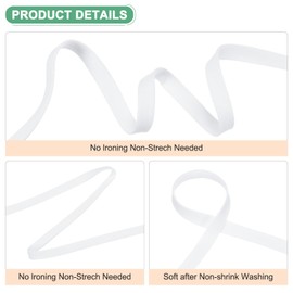 M METERXITY Double Fold Bias Tape 1/4 Inch 25 Yards Cotton Bias Binding Tape Bulk Double Fold Bias Tape for Sewing/Seaming Hemming/Binding//Quilting/DIY Craft [White]