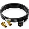 CALPOSE 12 FT Propane Extension Hose with Gauge, Propane Hose