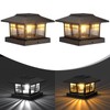 EXCMARK 2 Pack 4x4 Solar Post Cap Lights, Fence Deck