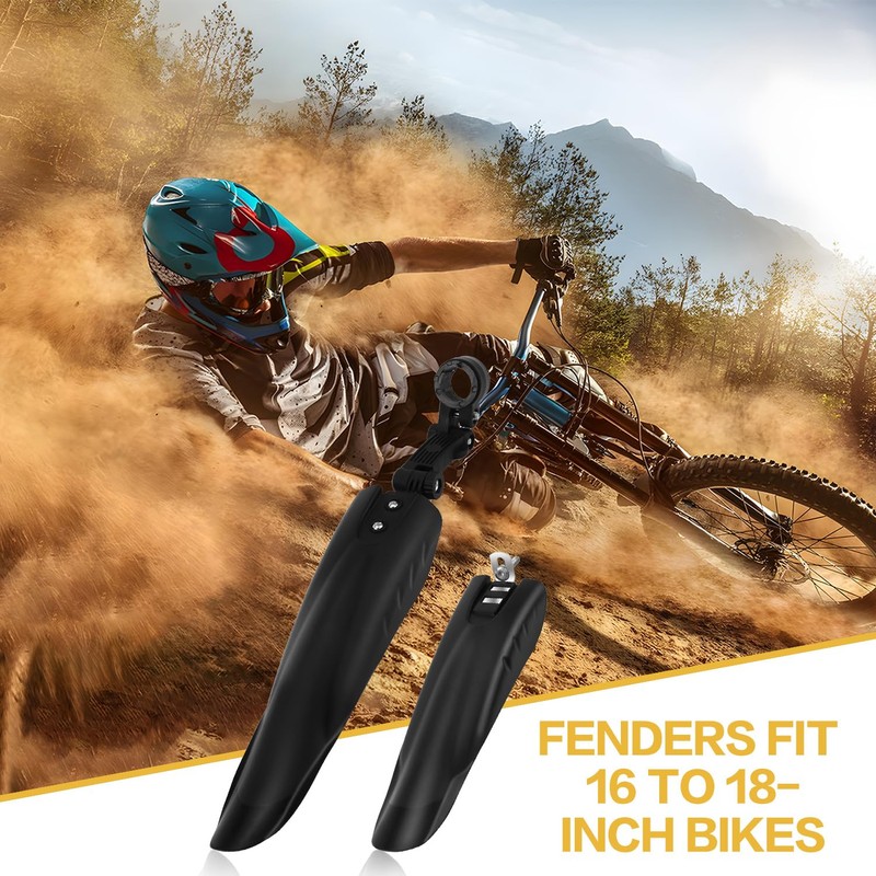 FAELNK Bicycle Mudguard Set Front and Rear Children's Bicycle Mudguard