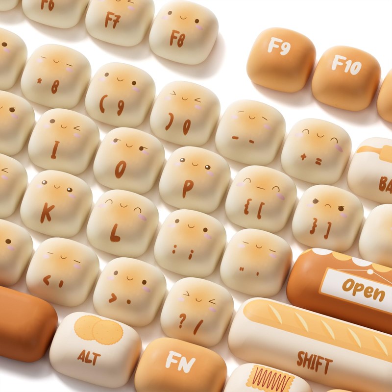 Akko PBT Keycaps Set, Bun Wonderland Keycaps MOG Profile 138-Key