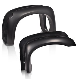 PIT66 Fender Flares 4pcs Compatible with Dodge Dakota Crew Cab Pickup 2005-2011 with 5.4ft (64.9") Bed, Fit 4 Door Crew Cab Only Smooth Black Bolt-on Wheel Cover Protector