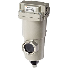 SMC AMG150C-N02B Water Separator, Manual Drain, 300 L/min, 1/4" NPT, Mounting Bracket