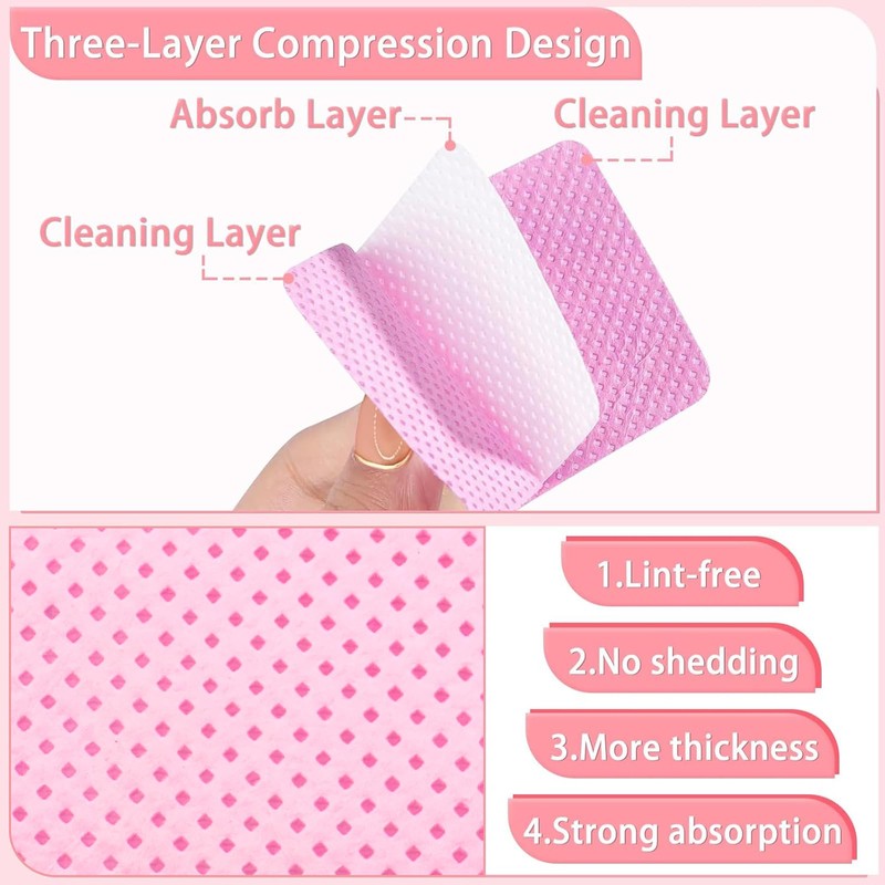 ZUZGO Pack of 1200 Cellette Rolls for Nails Cellulose Lint