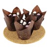 Tulip Liners for Muffins or Cupcakes - Brown and Gold