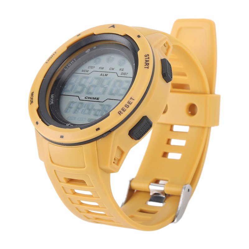Men Sport Digital Chronograph Rubber Strap Watch Waterproof Outdoor Sporty