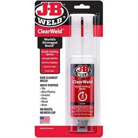 JB Weld J-B Weld ClearWeld Quick-Setting Epoxy Syringe, 50112 Clear 25 ml