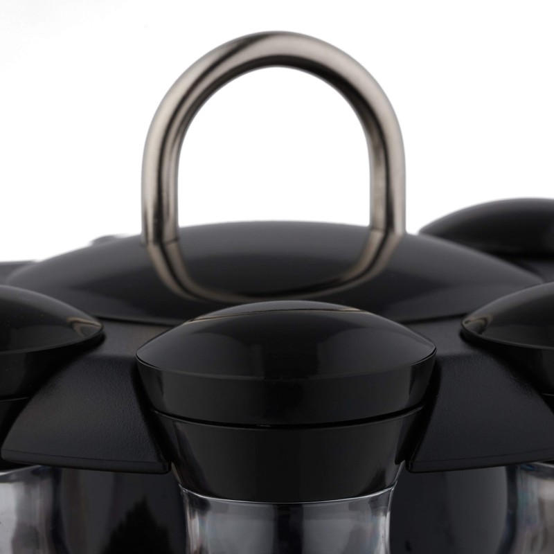 Relaxdays Spice Carousel with 8 Spice Shakers, 360° Rotation, Portable,