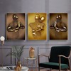 WADBTP Modern Art Metal Figure Canvas Painting Poster, Metal 3D
